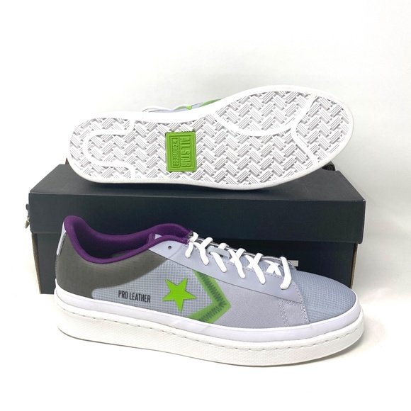 💖MEGA SALE💖Converse Pro Leather OX   Gravel Bold Wasabi Canvas Women  170758C - Picture 6 of 10